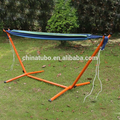 Best Choice Products Double Hammock With Space Saving Steel Stand Includes Portable Carrying Case, Desert Stripe